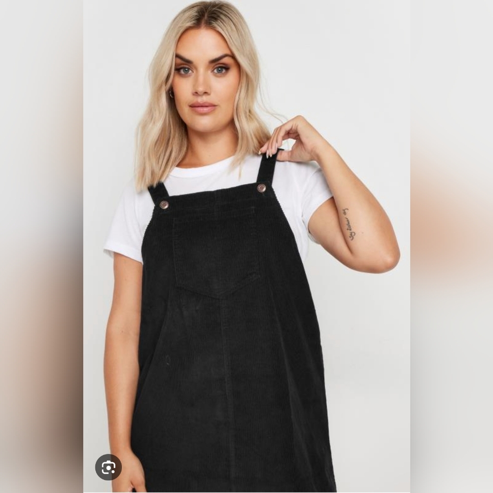 Black Denim Women's Overalls Size 1X